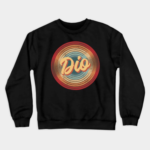 Dio Vintage Circle Crewneck Sweatshirt by musiconspiracy